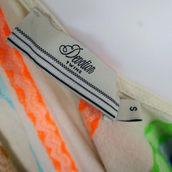 Devotion Twins Rhodolitis Stripe Dress Tunic Button-up Pockets Women's Small - Picture 3 of 5